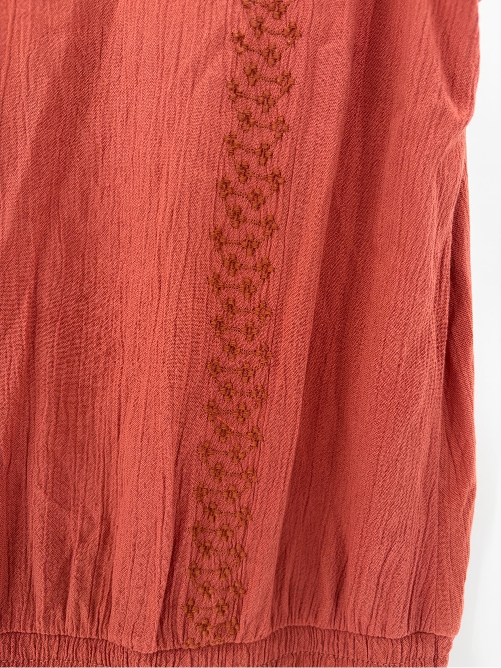 Prana seaview sky orange outdoors summer bohemian Rei smocked dress size medium - Picture 5 of 16